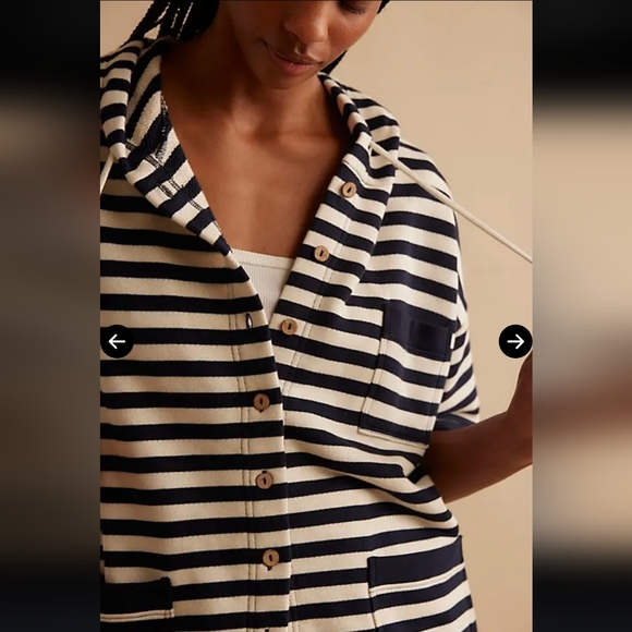 FREE PEOPLE, Remi Cardi, Nautical Stripe Combo, Size Small, MSRP $128 - Picture 3 of 9